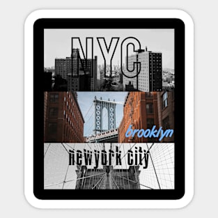 NYC typography design Sticker